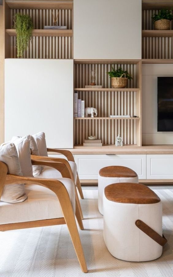 como-decorar-con-listones-de-madera soportes-frisos-muebles